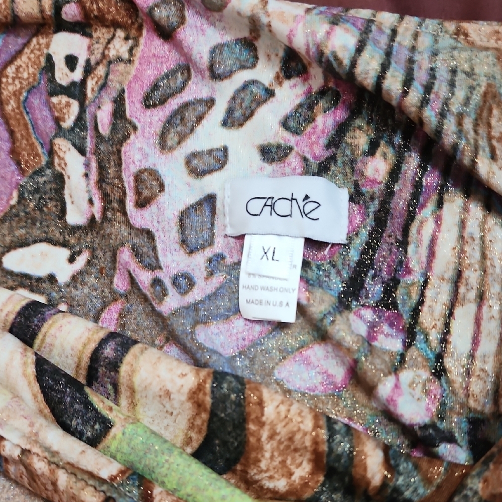 Cache One-Shoulder Multicolor Dress - Picture 3 of 3